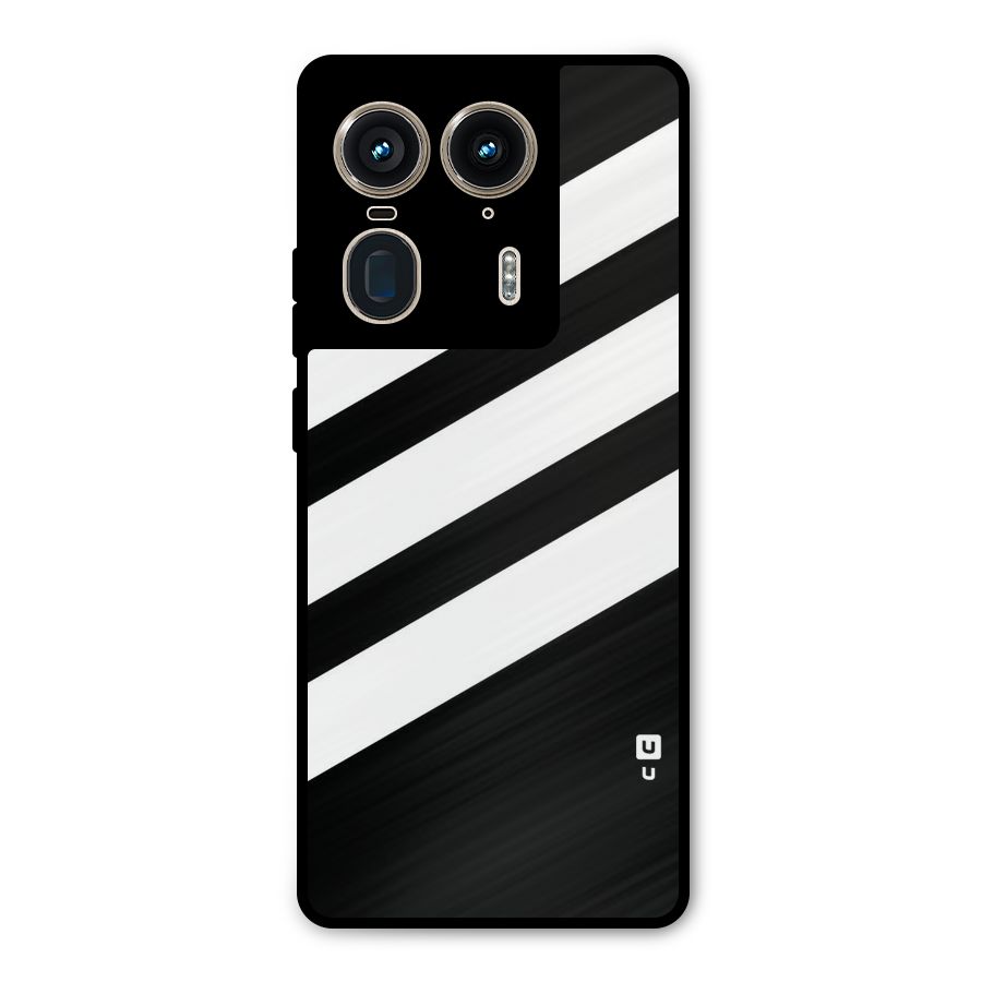 Diagonal Classic Stripes Metal Back Case for Motorola Edge 50 Ultra