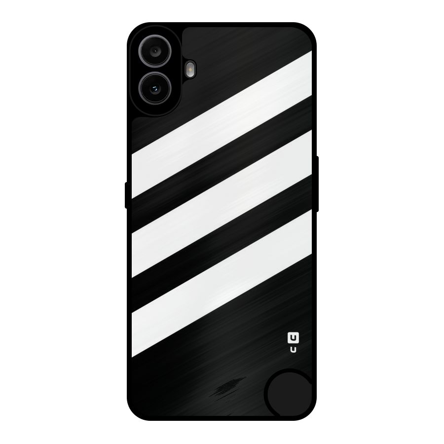 Diagonal Classic Stripes Metal Back Case for Nothing CMF Phone 1