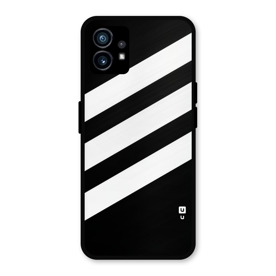Diagonal Classic Stripes Metal Back Case for Nothing Phone 1