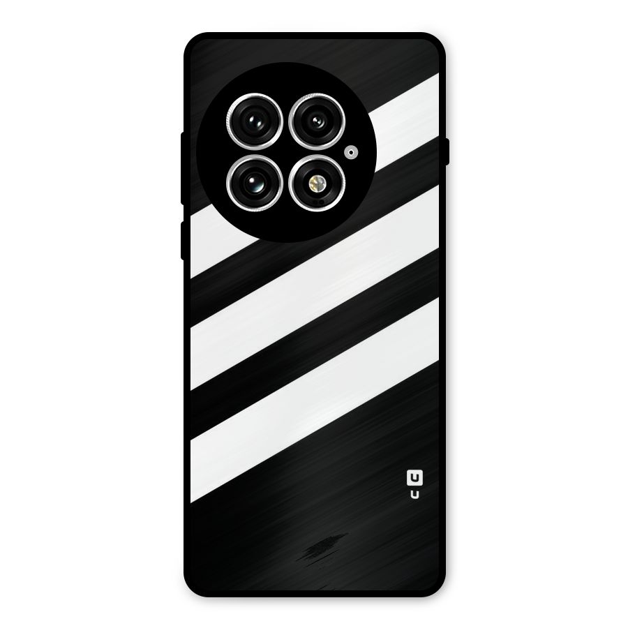 Diagonal Classic Stripes Metal Back Case for OnePlus 13