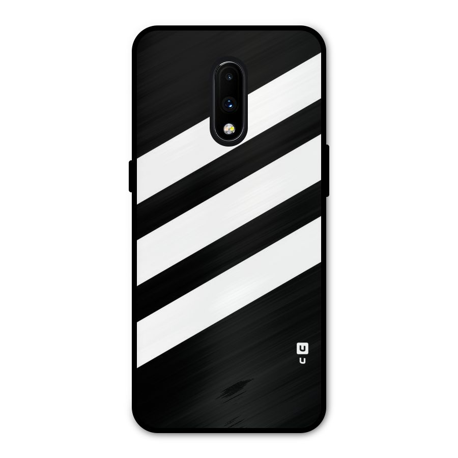 Diagonal Classic Stripes Metal Back Case for OnePlus 7