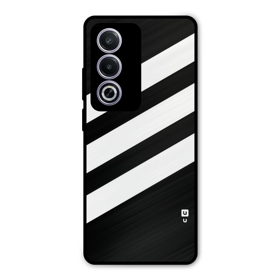 Diagonal Classic Stripes Metal Back Case for Oppo K12x