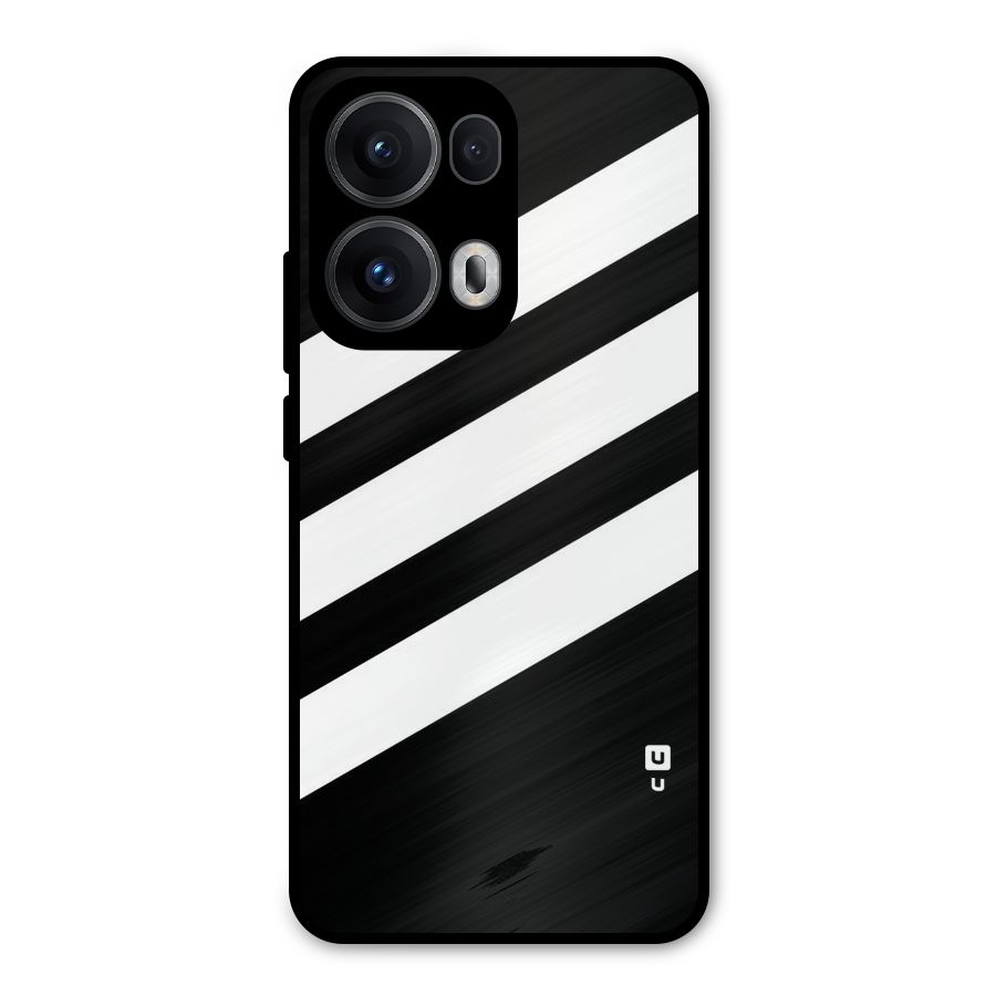 Diagonal Classic Stripes Metal Back Case for Oppo Reno13 Pro