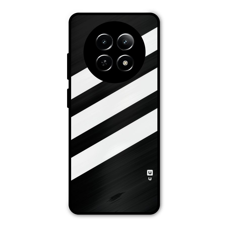 Diagonal Classic Stripes Metal Back Case for Realme 13