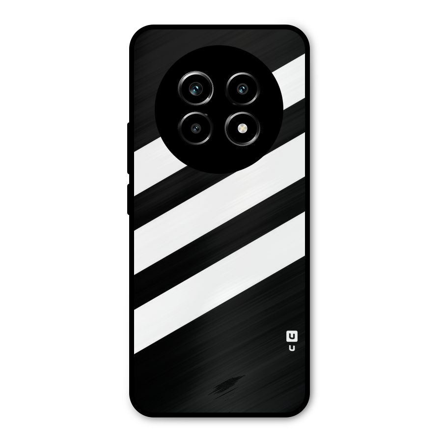 Diagonal Classic Stripes Metal Back Case for Realme 13 Pro