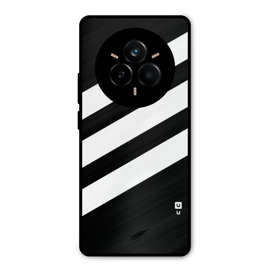 Diagonal Classic Stripes Metal Back Case for Realme 14 Pro