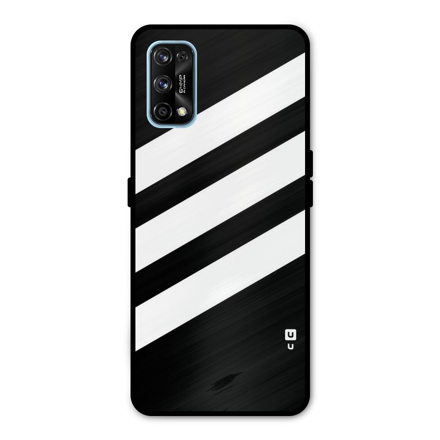 Diagonal Classic Stripes Metal Back Case for Realme 7 Pro