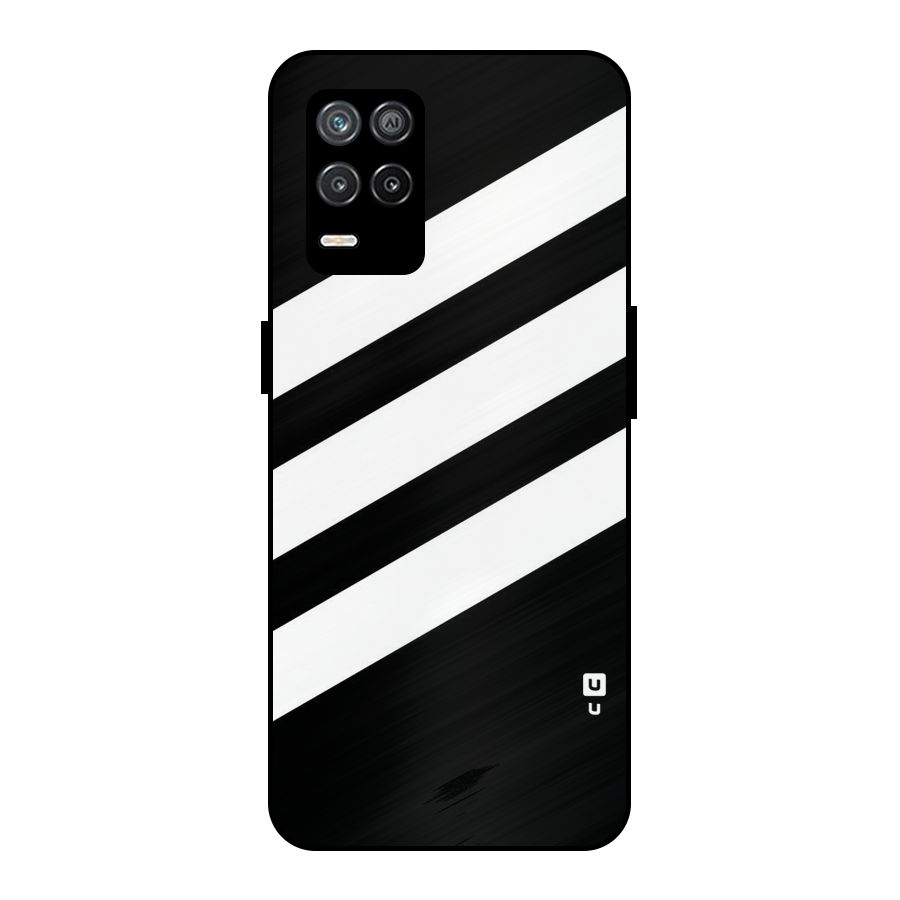Diagonal Classic Stripes Metal Back Case for Realme 8 5G