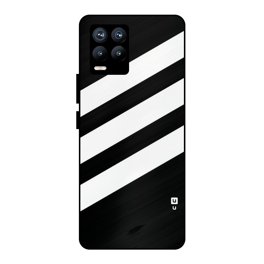 Diagonal Classic Stripes Metal Back Case for Realme 8 Pro