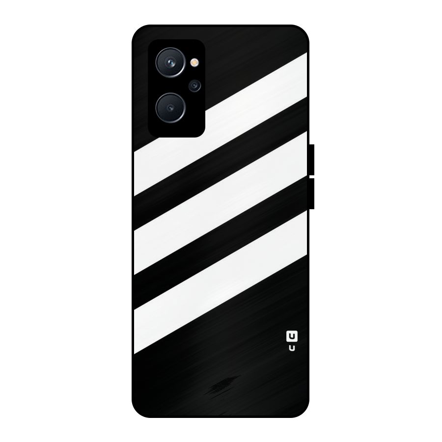 Diagonal Classic Stripes Metal Back Case for Realme 9i 5G