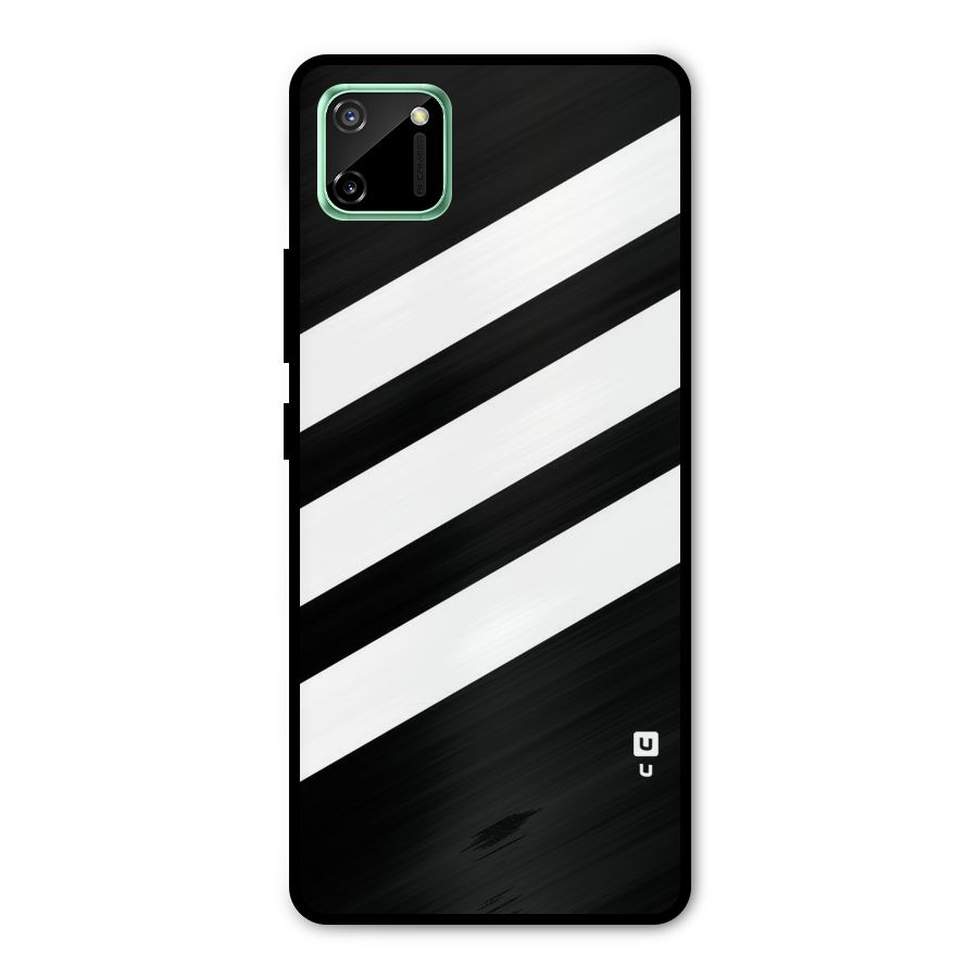 Diagonal Classic Stripes Metal Back Case for Realme C11