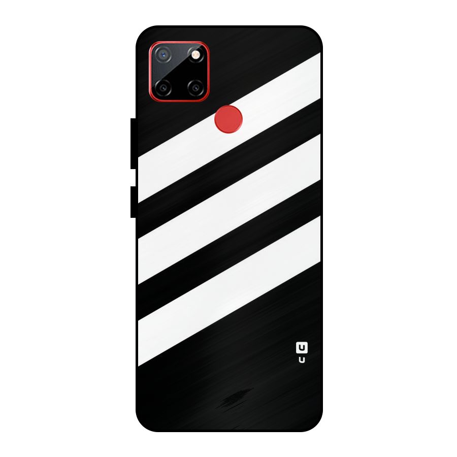 Diagonal Classic Stripes Metal Back Case for Realme C12