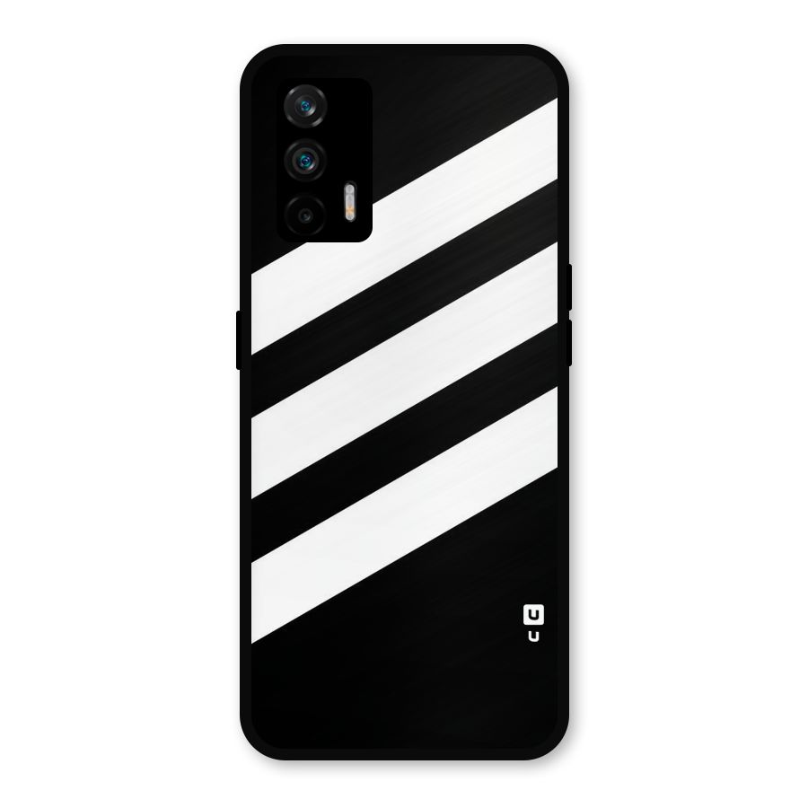 Diagonal Classic Stripes Metal Back Case for Realme GT 5G