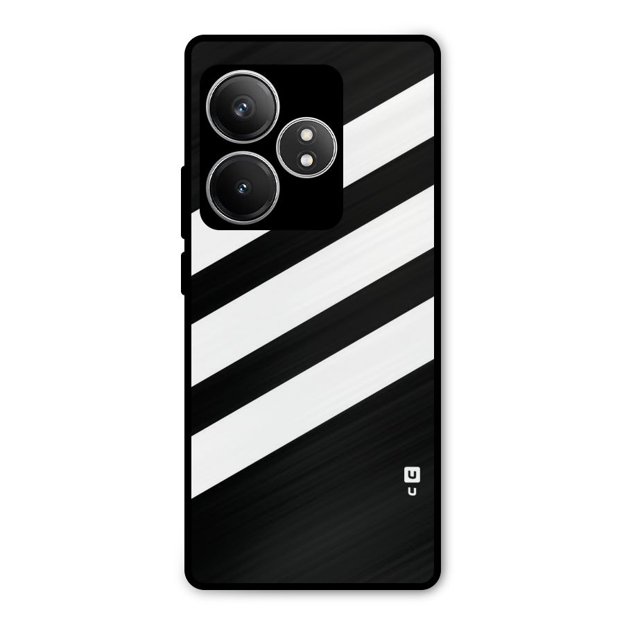 Diagonal Classic Stripes Metal Back Case for Realme GT 6T