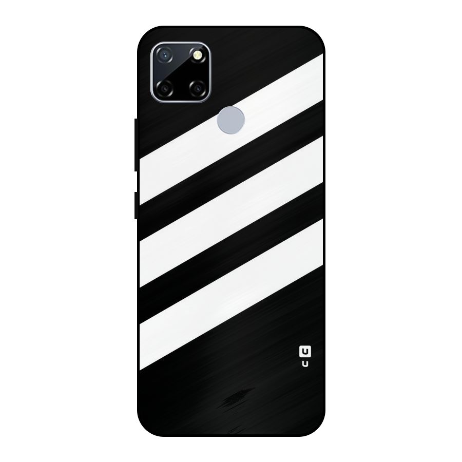 Diagonal Classic Stripes Metal Back Case for Realme Narzo 20