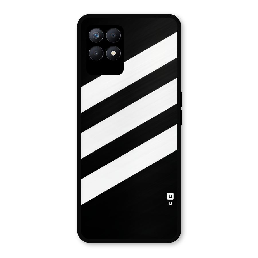 Diagonal Classic Stripes Metal Back Case for Realme Narzo 50