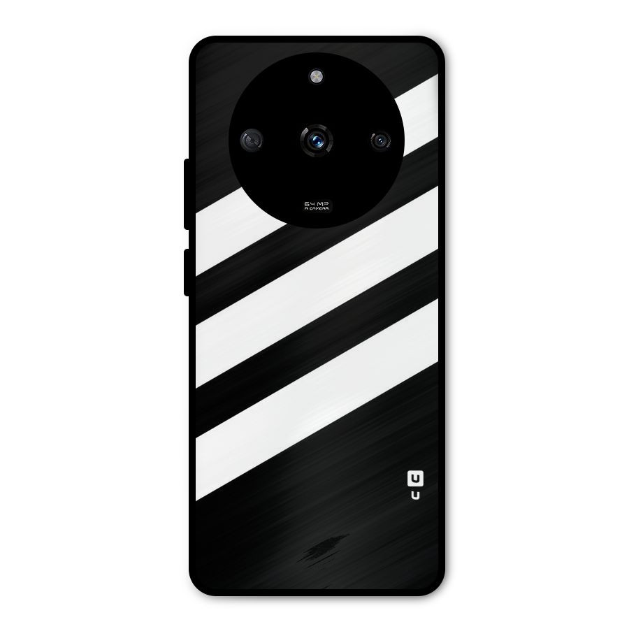 Diagonal Classic Stripes Metal Back Case for Realme Narzo 60 5G