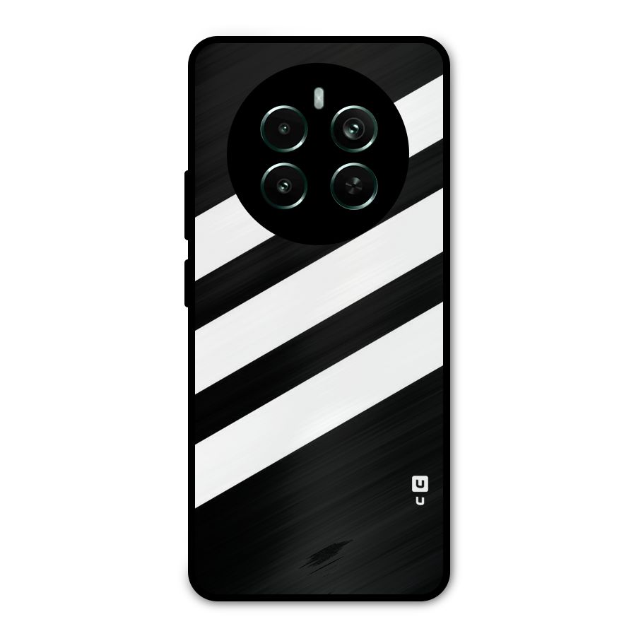 Diagonal Classic Stripes Metal Back Case for Realme Narzo 70 Pro