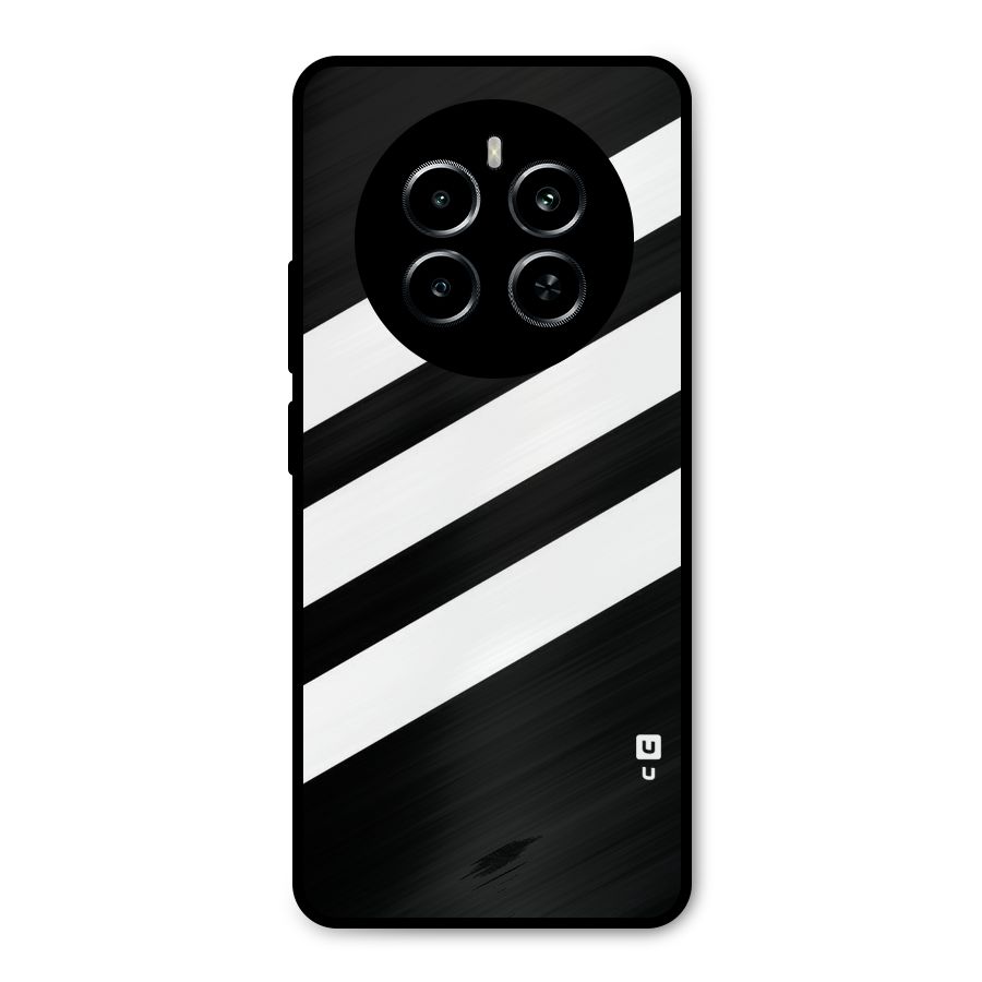 Diagonal Classic Stripes Metal Back Case for Realme P1