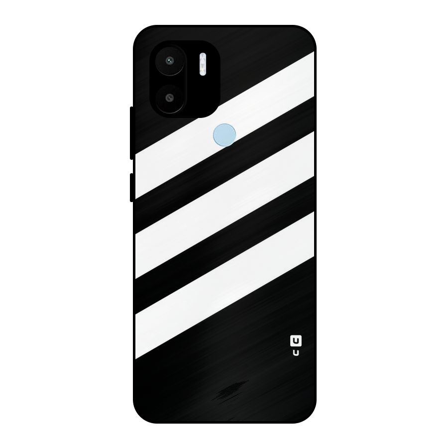 Diagonal Classic Stripes Metal Back Case for Redmi A2+
