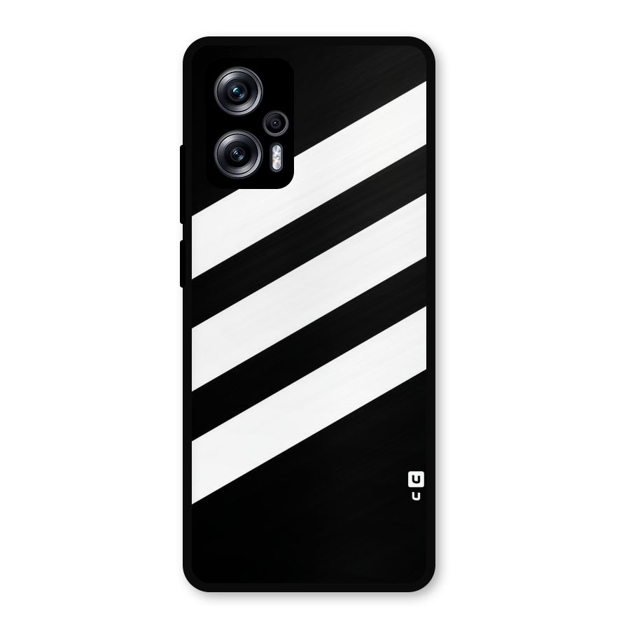 Diagonal Classic Stripes Metal Back Case for Redmi K50i