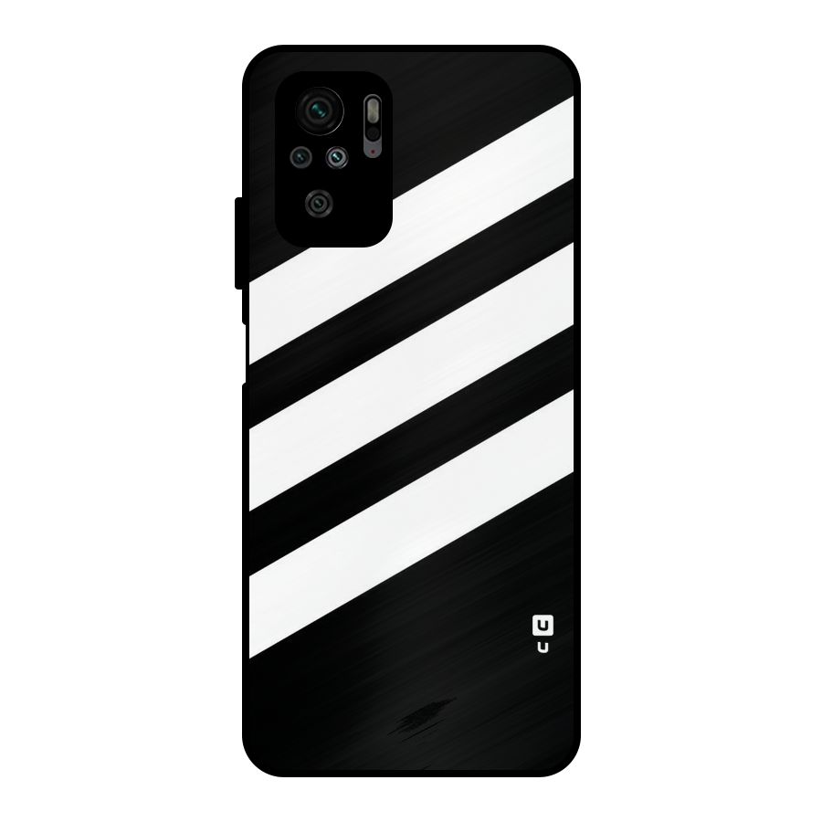 Diagonal Classic Stripes Metal Back Case for Redmi Note 10S