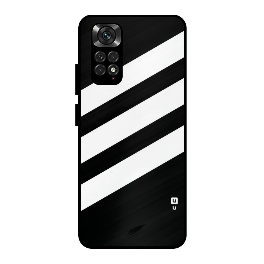 Diagonal Classic Stripes Metal Back Case for Redmi Note 11 Pro Plus 5G