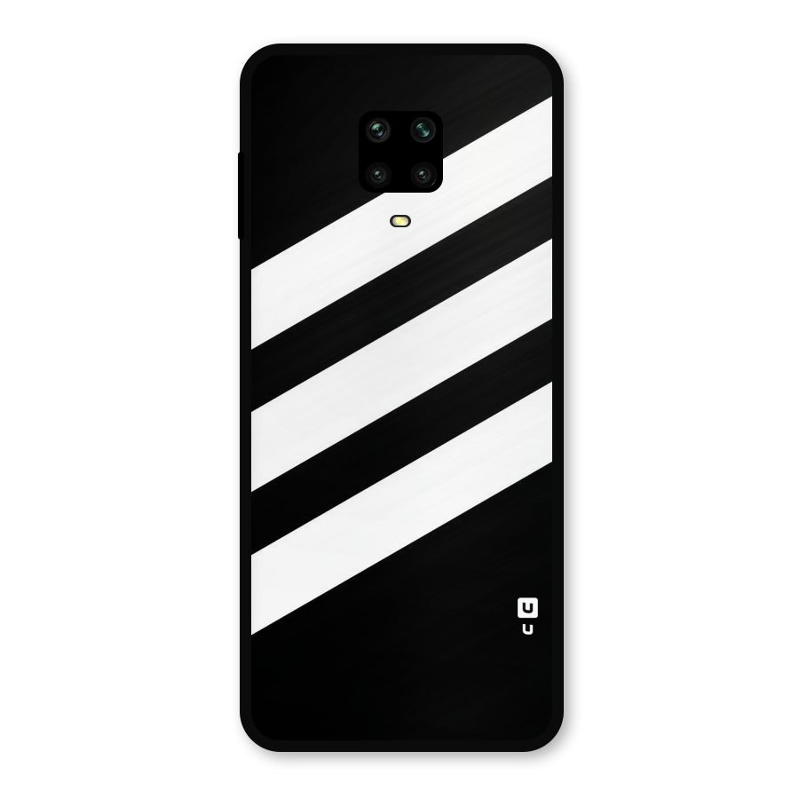 Diagonal Classic Stripes Metal Back Case for Redmi Note 9 Pro Max