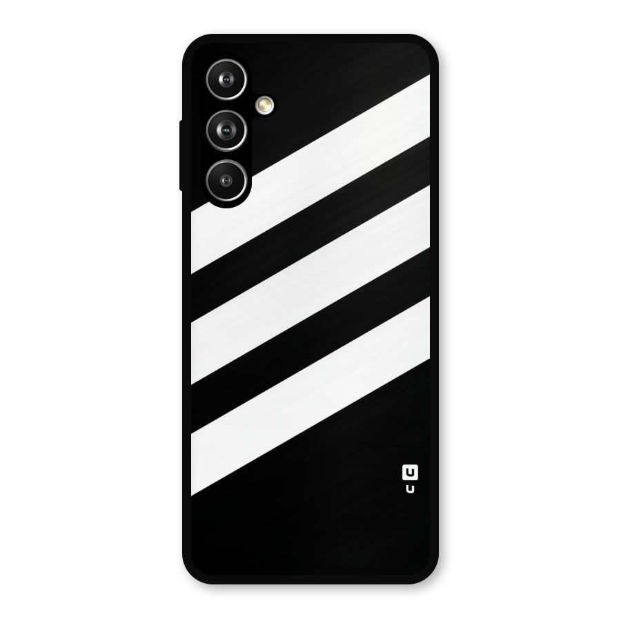Diagonal Classic Stripes Metal Back Case for Samsung Galaxy M54