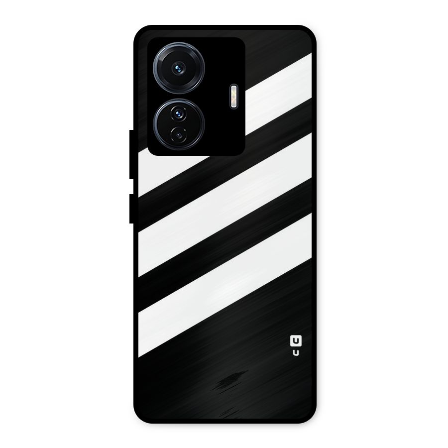 Diagonal Classic Stripes Metal Back Case for Vivo T1 Pro