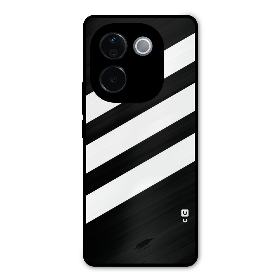 Diagonal Classic Stripes Metal Back Case for Vivo T3 Pro