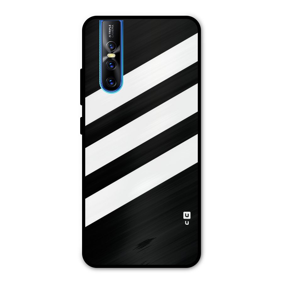 Diagonal Classic Stripes Metal Back Case for Vivo V15 Pro