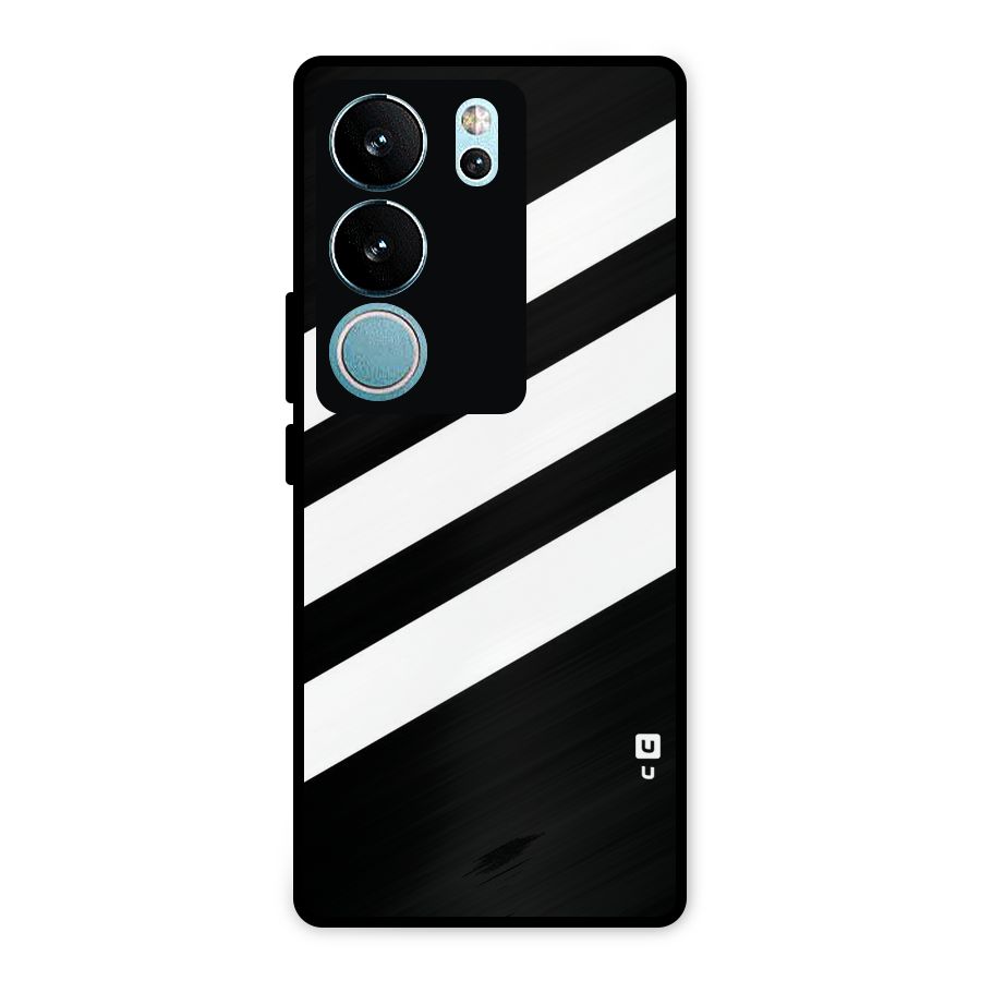 Diagonal Classic Stripes Metal Back Case for Vivo V29