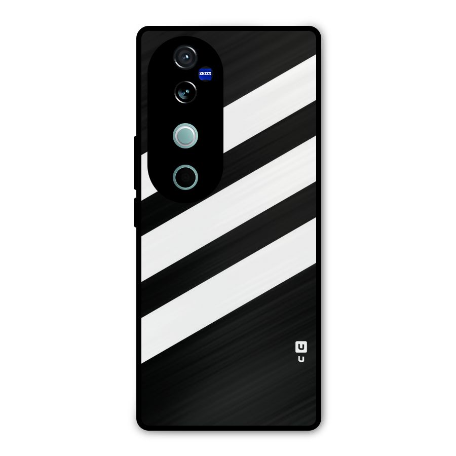 Diagonal Classic Stripes Metal Back Case for Vivo V40