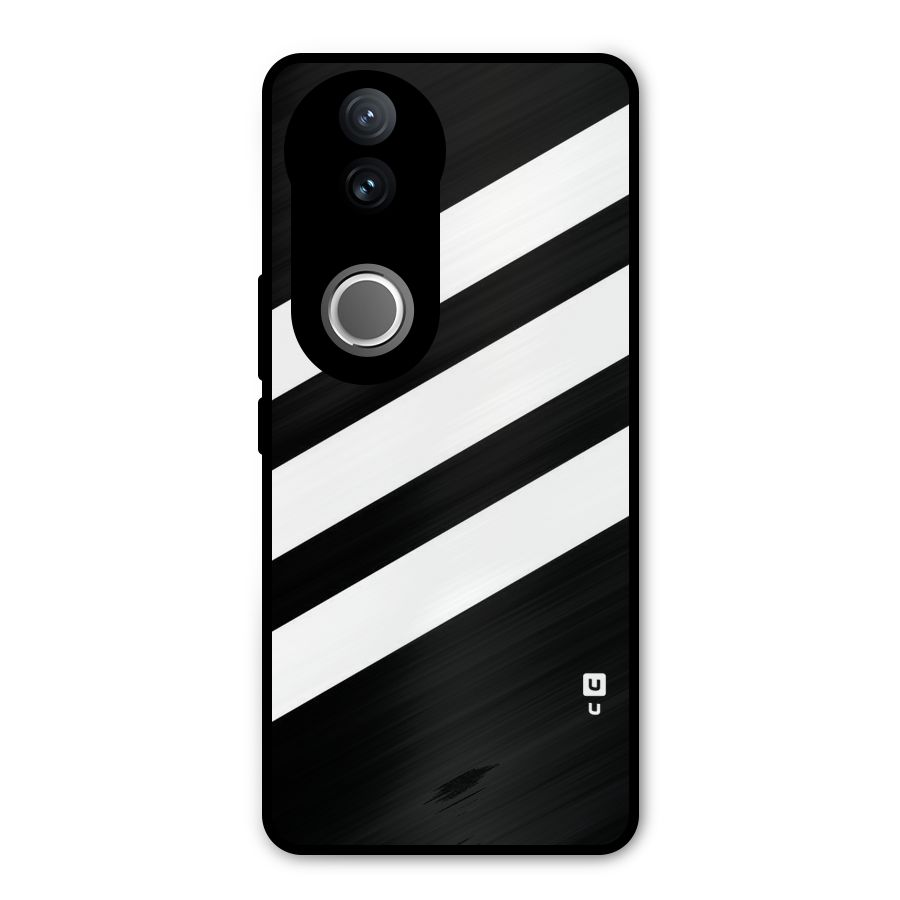 Diagonal Classic Stripes Metal Back Case for Vivo V50e