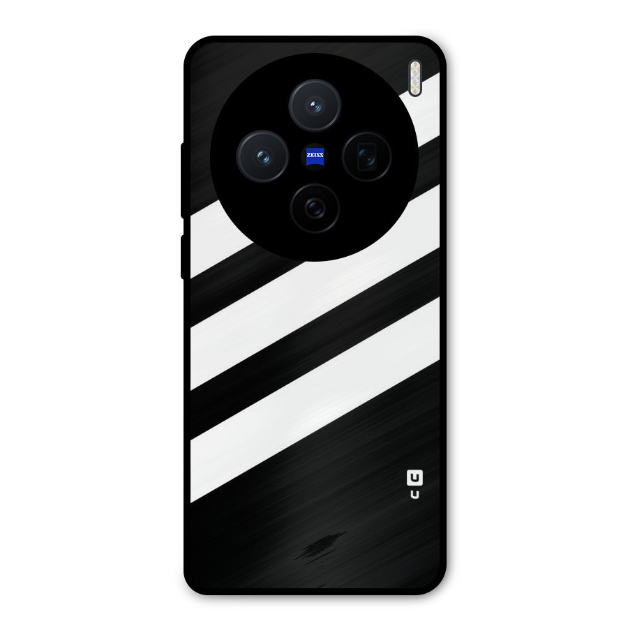 Diagonal Classic Stripes Metal Back Case for Vivo X200