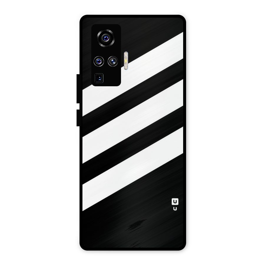 Diagonal Classic Stripes Metal Back Case for Vivo X50 Pro