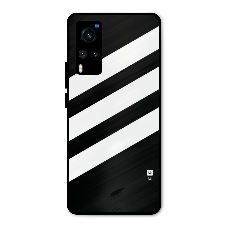 Diagonal Classic Stripes Metal Back Case for Vivo X60
