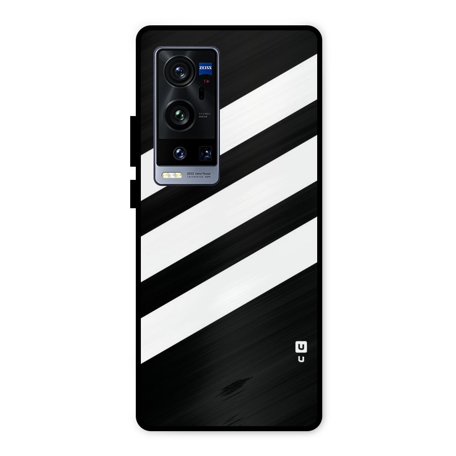 Diagonal Classic Stripes Metal Back Case for Vivo X60 Pro Plus