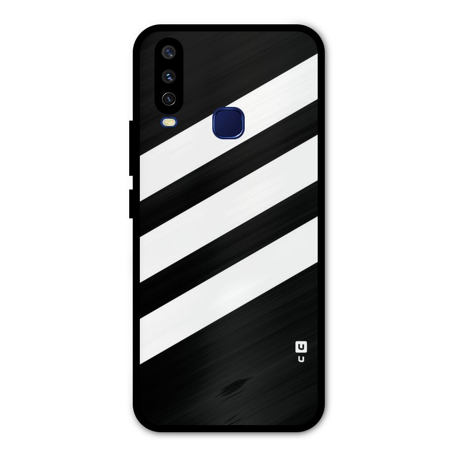 Diagonal Classic Stripes Metal Back Case for Vivo Y15