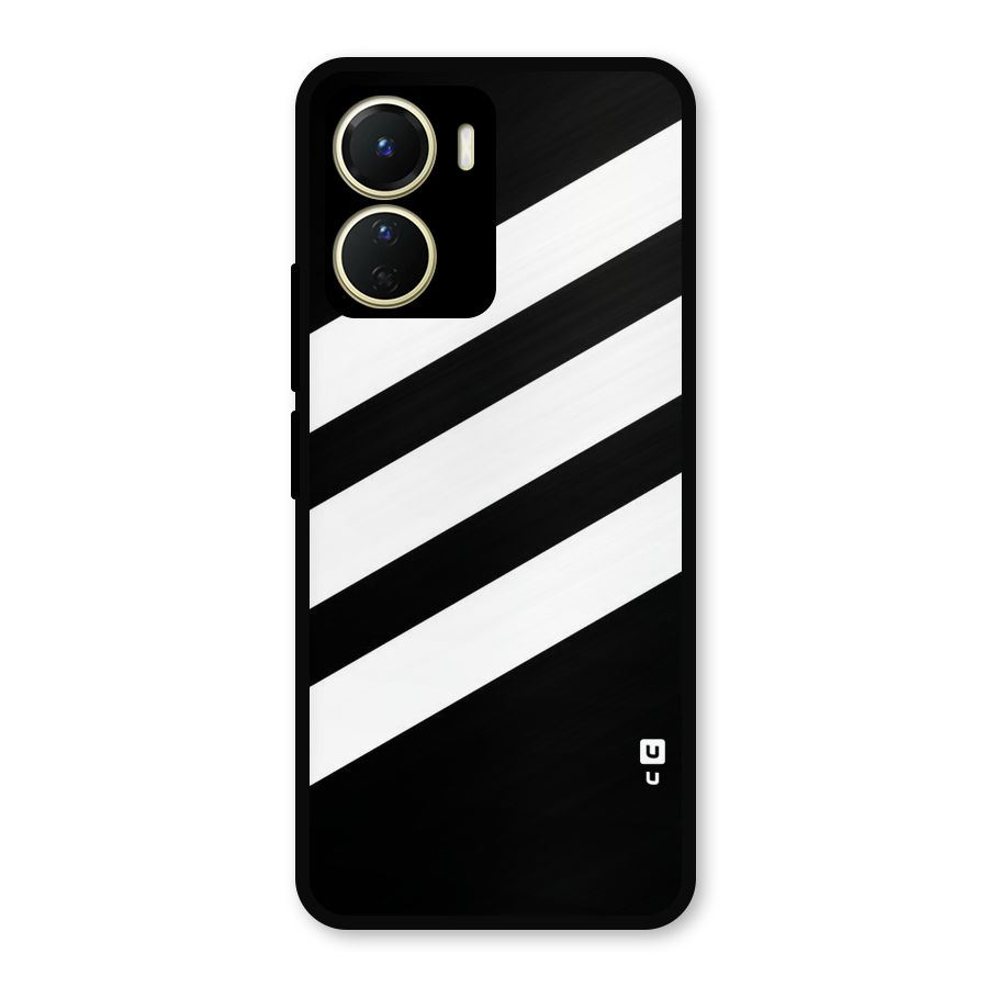 Diagonal Classic Stripes Metal Back Case for Vivo Y16