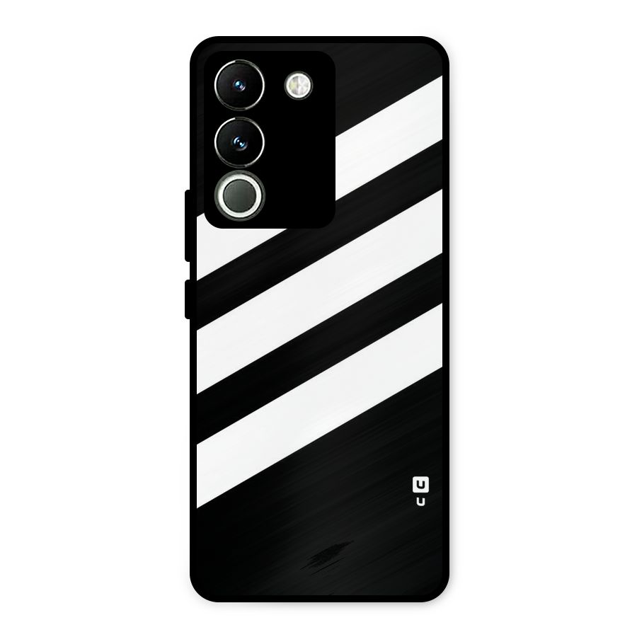 Diagonal Classic Stripes Metal Back Case for Vivo Y200