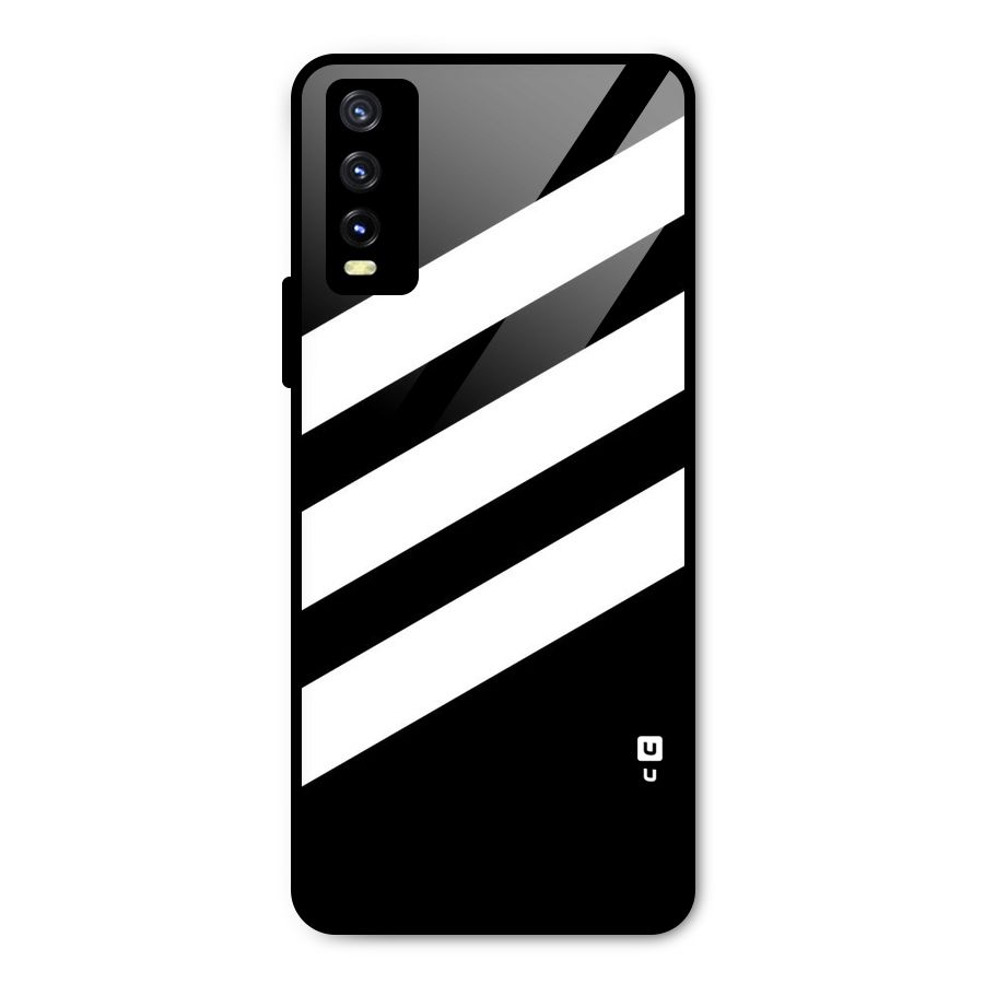 Diagonal Classic Stripes Metal Back Case for Vivo Y20g