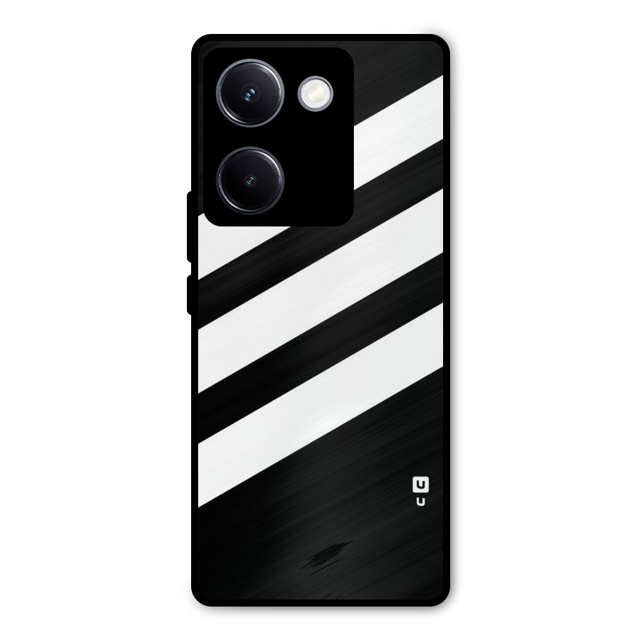 Diagonal Classic Stripes Metal Back Case for Vivo Y300 Plus