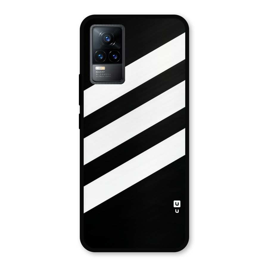 Diagonal Classic Stripes Metal Back Case for Vivo Y73