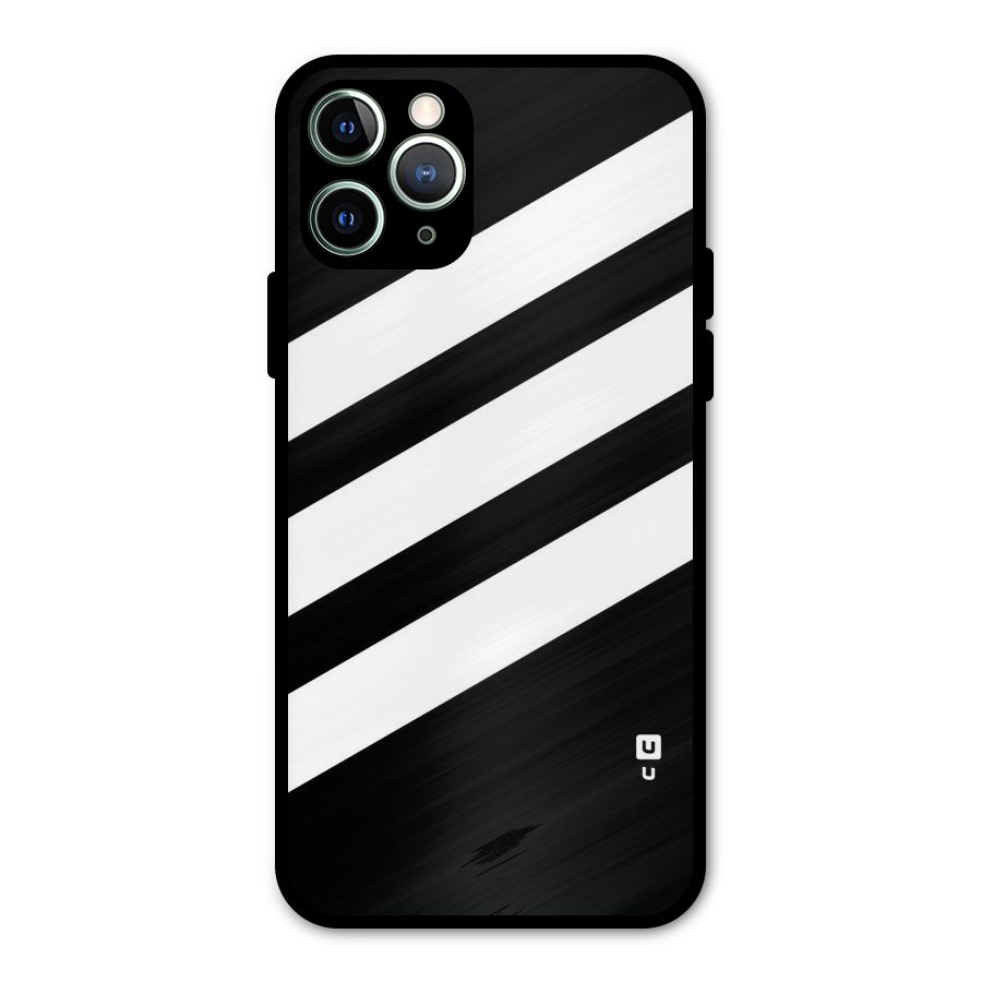Diagonal Classic Stripes Metal Back Case for iPhone 11 Pro Max