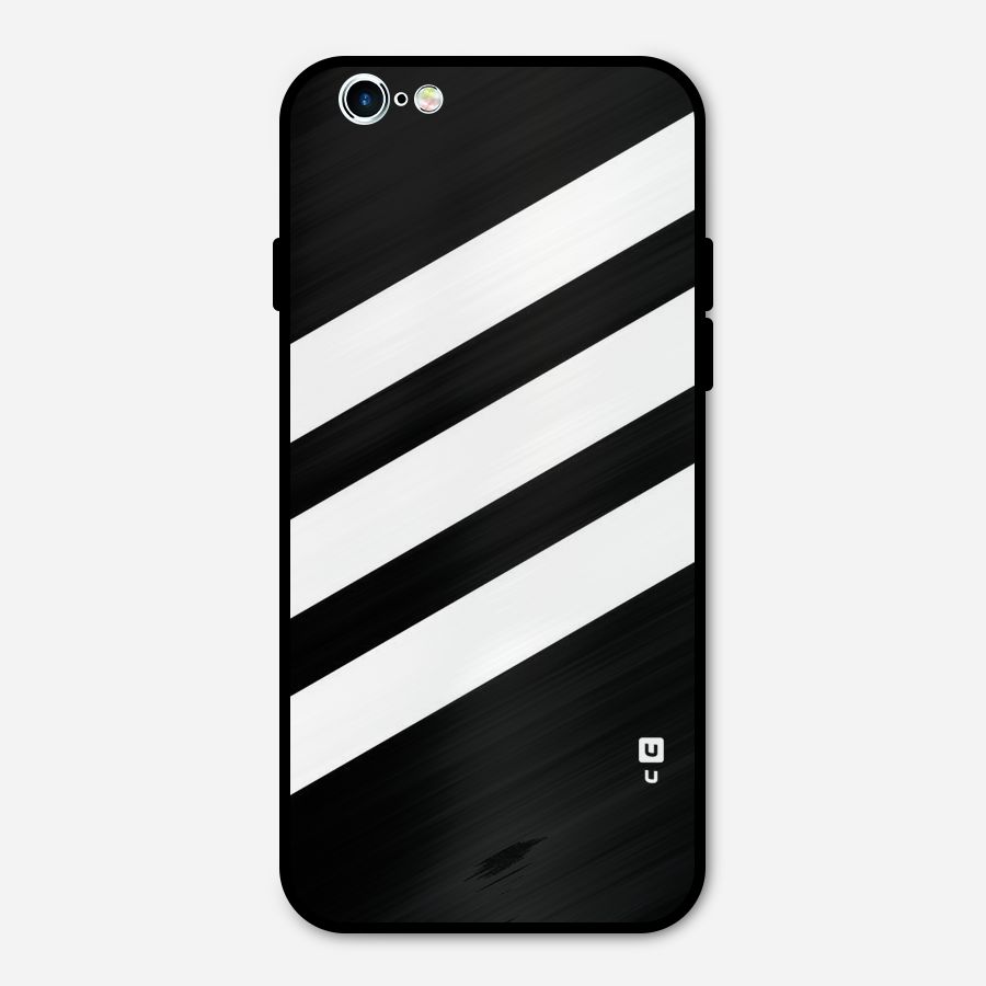 Diagonal Classic Stripes Metal Back Case for iPhone 6 6s