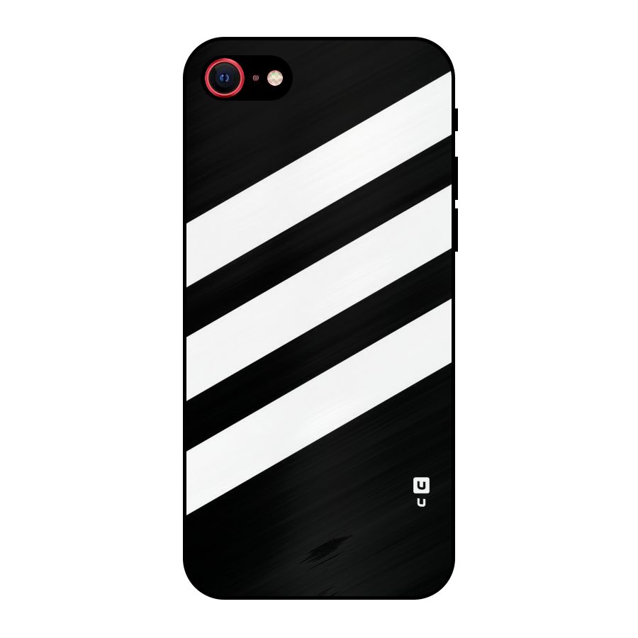 Diagonal Classic Stripes Metal Back Case for iPhone 7