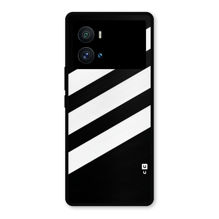 Diagonal Classic Stripes Metal Back Case for iQOO 9 Pro
