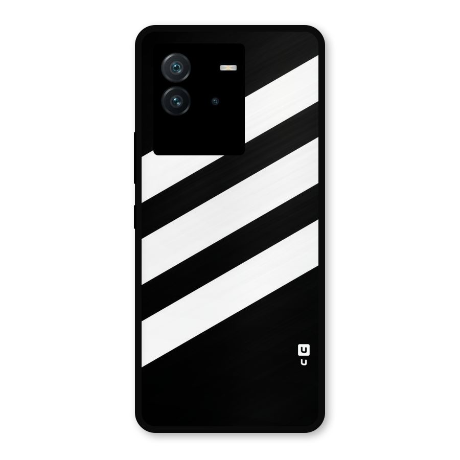 Diagonal Classic Stripes Metal Back Case for iQOO Neo 6 5G